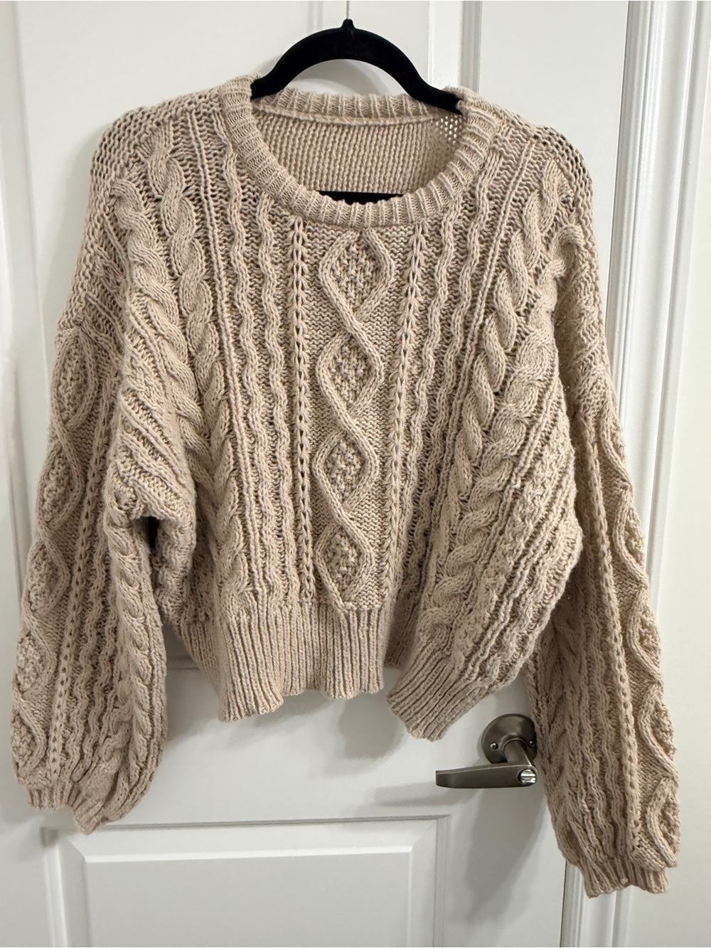Shein Cable Knit Crewneck Sweater